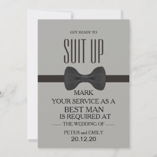 Invitation Votre service comme meilleur homme