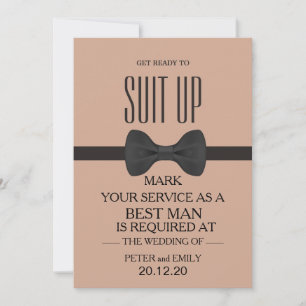 Invitation Votre service comme meilleur homme