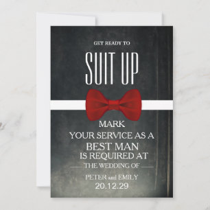 Invitation Votre service comme meilleur homme
