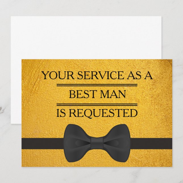Invitation Votre service comme meilleure demande d'homme de (Devant / Derrière)