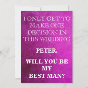 Invitation Votre service en tant que demande Best Man
