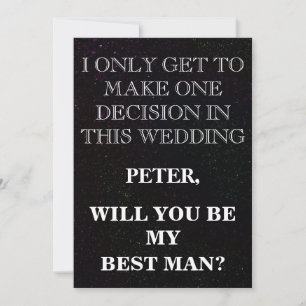 Invitation Votre service en tant que demande Best Man