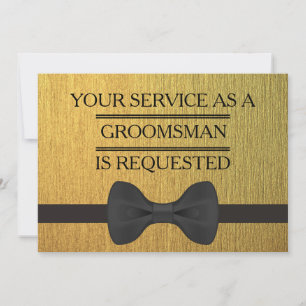 Invitation Votre service en tant que demande de Groomsman