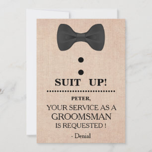 Invitation Votre service en tant que demande de Groomsman
