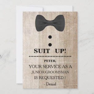 Invitation Votre service en tant que demande de Groomsman