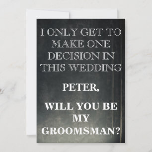 Invitation Votre service en tant que demande de Groomsman