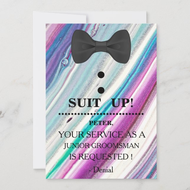 Invitation Votre service en tant que demande de Groomsman (Devant)