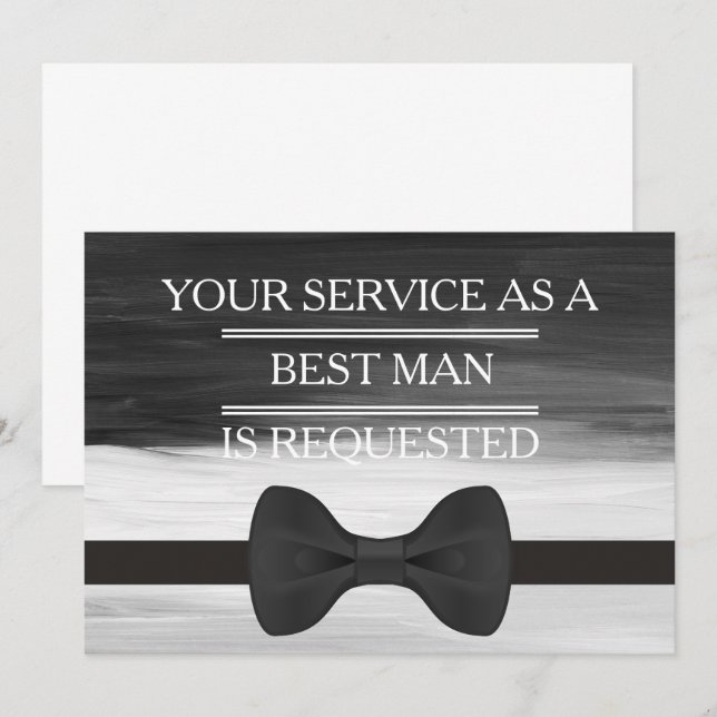 Invitation Votre service en tant que demande de témoin de mar (Devant / Derrière)