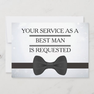Invitation Votre service en tant que demande Groomsman Best M