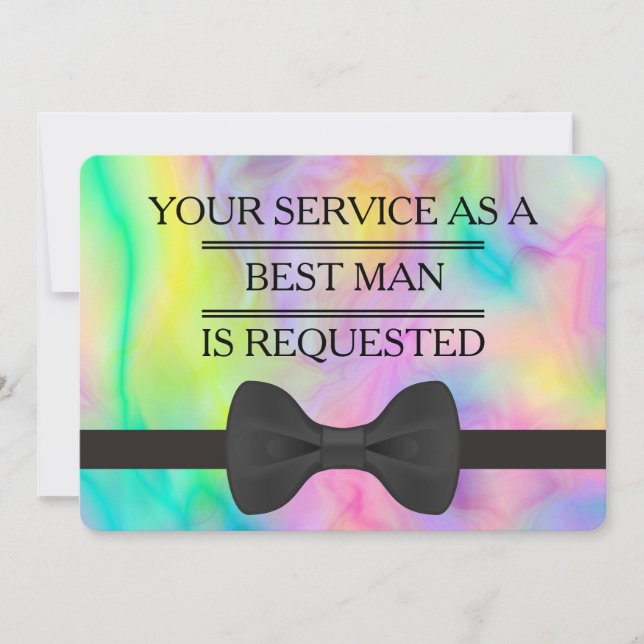 Invitation Votre service en tant que demande Groomsman Best M (Devant)
