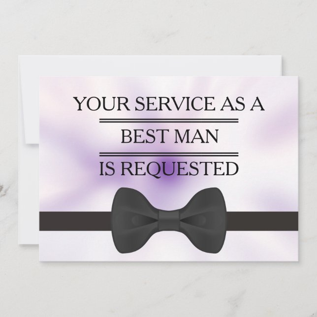 Invitation Votre service en tant que demande Groomsman Best M (Devant)