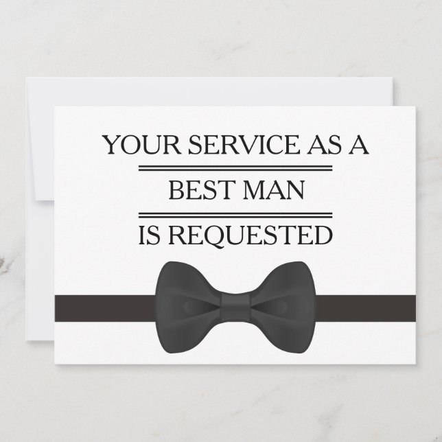 Invitation Votre service en tant que demande Groomsman Best M (Devant)