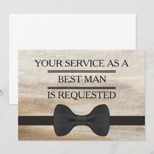 Invitation Votre service en tant que demande Groomsman Best M