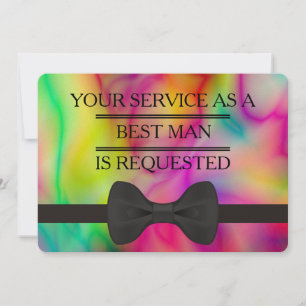 Invitation Votre service en tant que demande Groomsman Best M
