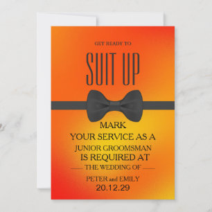 Invitation Votre service en tant que garçon d'honneur