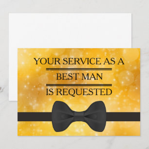 Invitation Votre service en tant que garçon d'honneur Demande