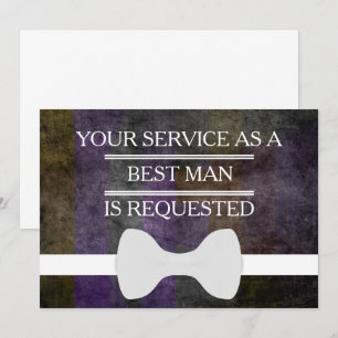 Invitation Votre service en tant que Groomsman Best Man Reque