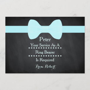 Invitation Votre service en tant que porte-bagues Noir Chalkb