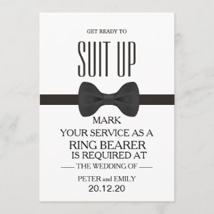 Invitation Votre service en tant que PORTEUR D'ANNEAU