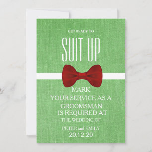 Invitation Votre service en tant que proposition de Groomsman