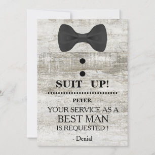 Invitation Votre service en tant que témoin de mariage demand