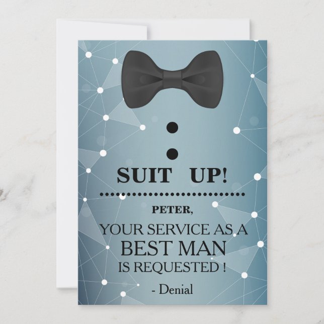 Invitation Votre service en tant qu'homme (Devant)
