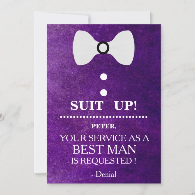 Invitation Votre service en tant qu'homme (Devant)