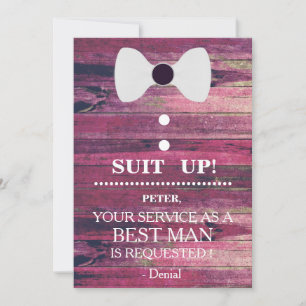 Invitation Votre service en tant qu'homme de choix Demander u