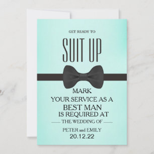 Invitation Votre service en tant qu'invitation Best Man