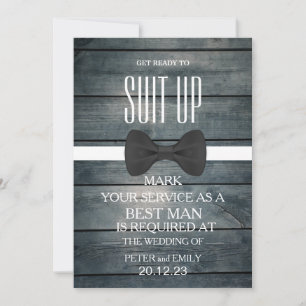 Invitation Votre service en tant qu'invitation Best Man
