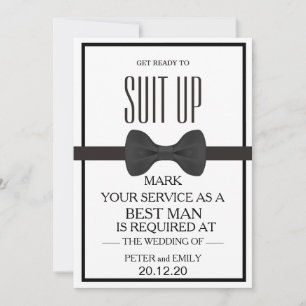 Invitation Votre service en tant qu'invitation Best Man