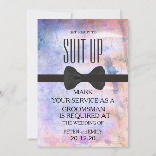 Invitation Votre service en tant qu'invitation de Groomsman