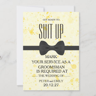 Invitation Votre service en tant qu'invitation de Groomsman