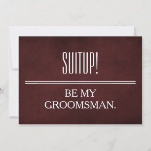 Invitation Votre service en tant qu'invitation de Groomsman