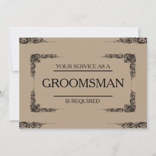 Invitation Votre service est demandé comme Groomsman