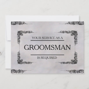Invitation Votre service est demandé comme Groomsman