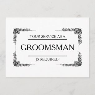 Invitation Votre service est demandé comme Groomsman