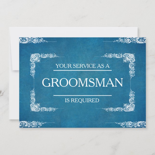 Invitation Votre service est demandé en tant que Groomsman (Devant)