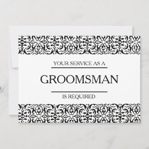 Invitation Votre service est demandé en tant que Groomsman