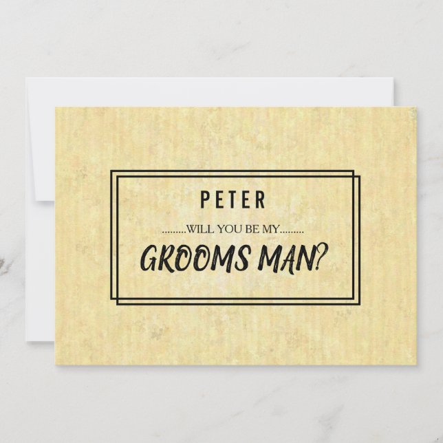 Invitation Votre service est demandé en tant que meilleur Gro (Devant)