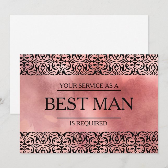 Invitation Votre service est demandé en tant que meilleur Gro (Devant / Derrière)