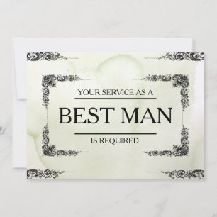 Invitation Votre service est demandé en tant que meilleur hom