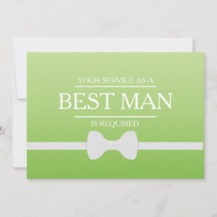 Invitation Votre service est demandé en tant que meilleur hom