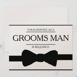 Invitation Votre service est demandé en tant que meilleur hom