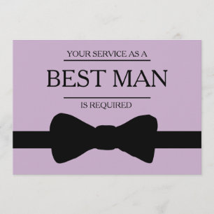 Invitation Votre service est demandé en tant que meilleur hom