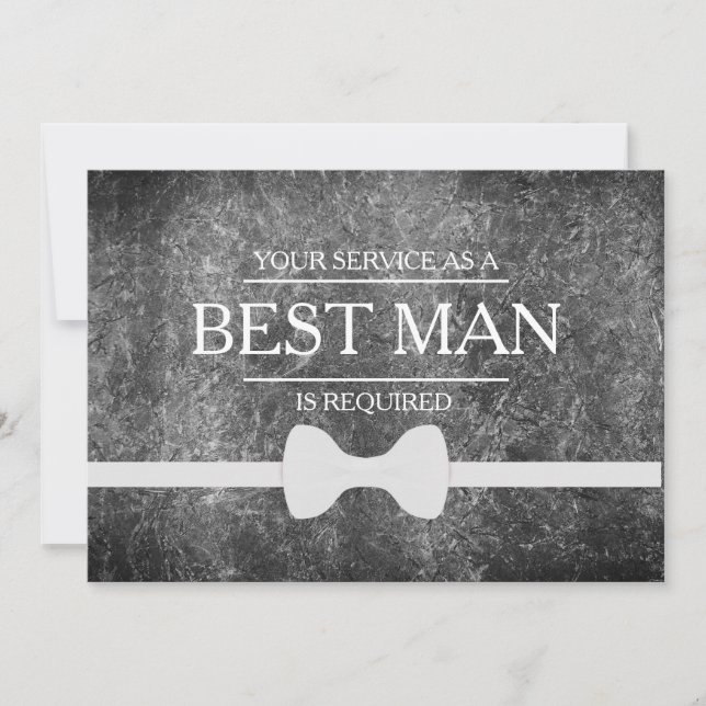 Invitation Votre service est demandé en tant que meilleur hom (Devant)