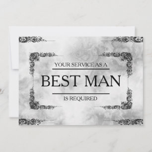Invitation Votre service est demandé en tant que meilleur hom