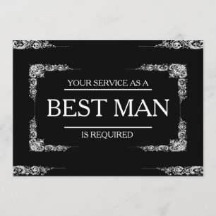 Invitation Votre service est demandé en tant que meilleur hom