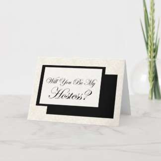 Invitation Voulez-vous être mon hôtesse?