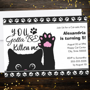 Invitation Vous devez être un chaton qui me fait rire Motif d